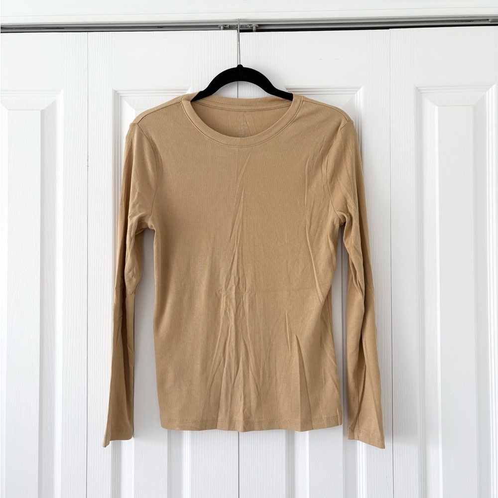 A New Day Tan Long Sleeve Top